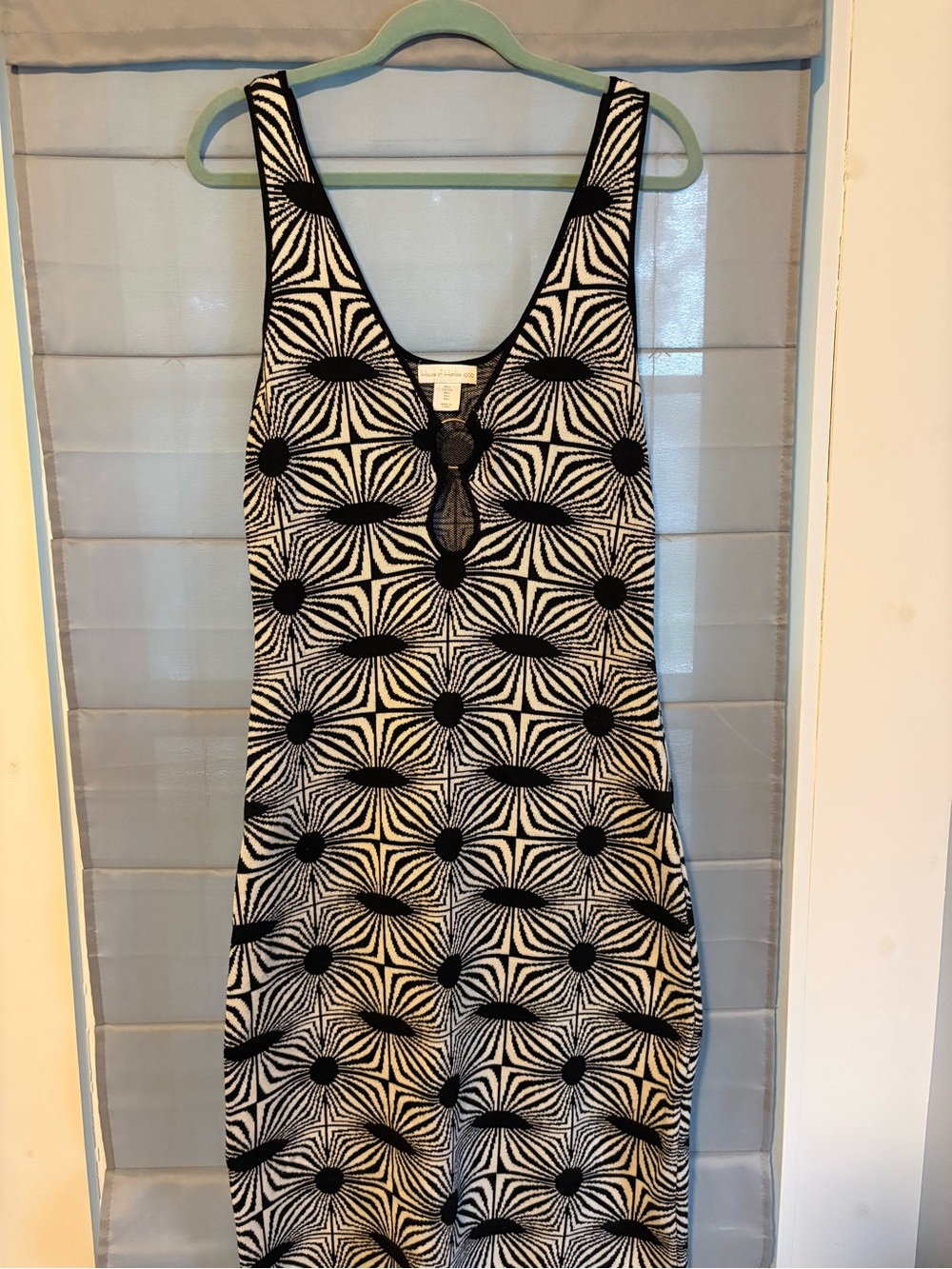 House of Harlow 1960 Black & White Geometric Tank Dress